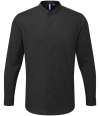 PR258 Premier Long Sleeve Grandad Shirt Black colour image